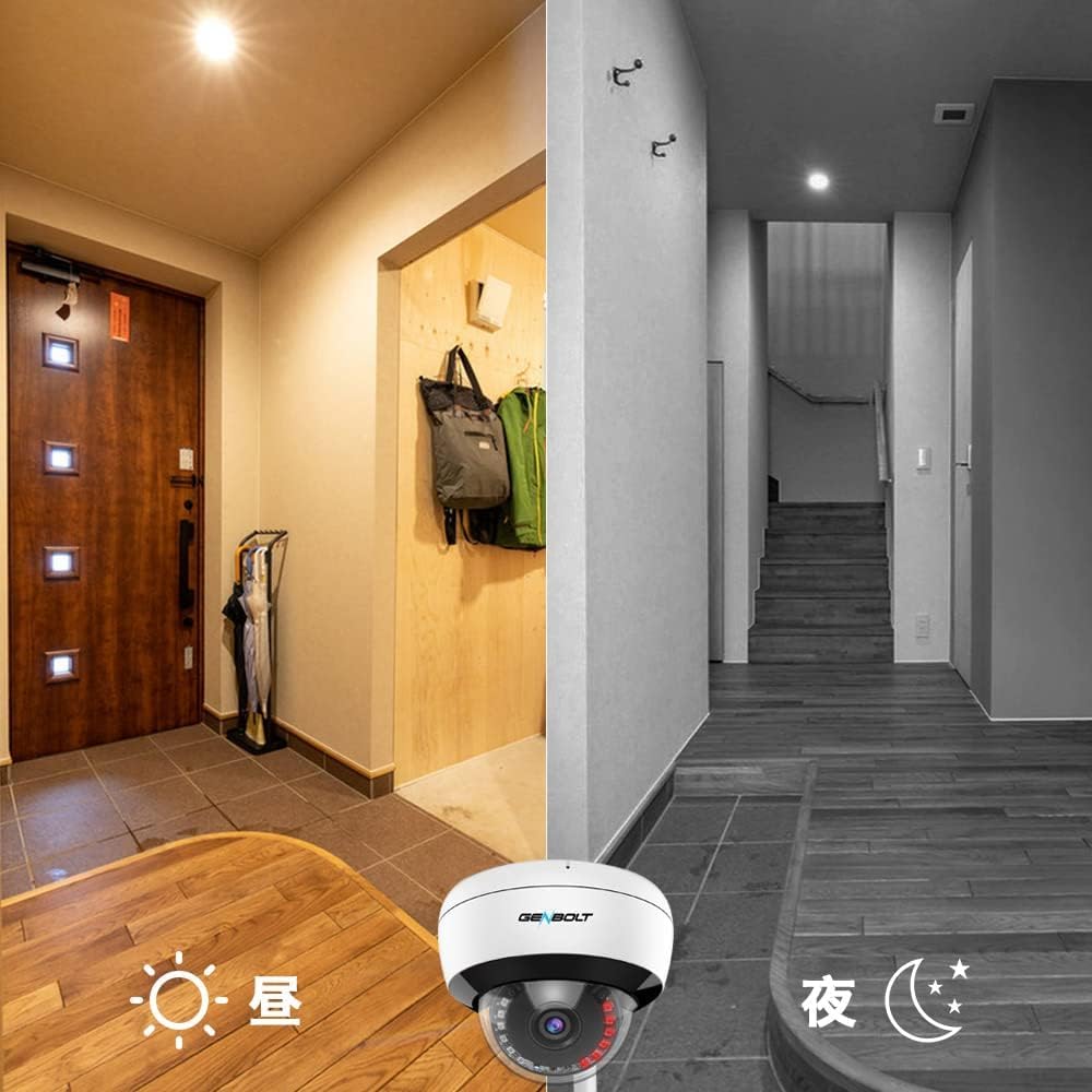 Amazon.co.jp: GENBOLT 防犯カメラ Wi-Fi 室内/室外 監視カメラ ドーム